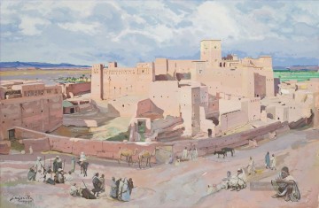 Ouarzazate Orientalist Modernist Araber Ölgemälde